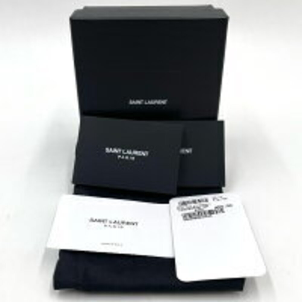 Saint Laurent Paris Jamie Fold Wallet Two Tone Zipper YSL Logo Black - Picture 7 of 7
